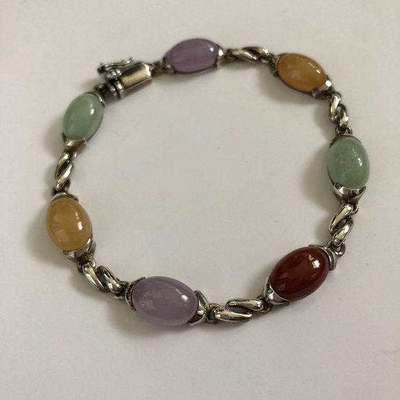Jewelry - Jade and Sterling Silver Bracelet